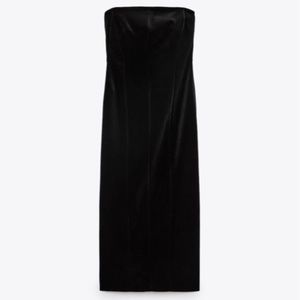 Brand New Zara Velvet Midi Dress Limited Edition